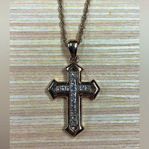 Gold cross necklace